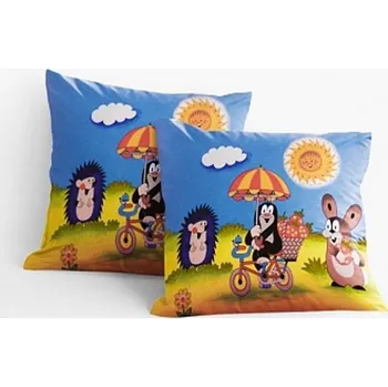 Povlečení Matějovský povlak na polštářek 40 x 40 cm Krtek a přátelé