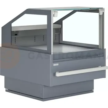 Chladicí vitrína obslužná ventilovaná s agregátem a čelním rovným zvedacím sklem s tlumiči | JUKA, Tucana 02 0,937