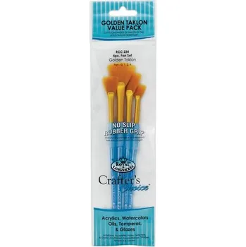 Umělecký štětec Royal & Langnickel Sada štětců GOLD TAKLON, 4ks (vějíř č.0,1,2,4)