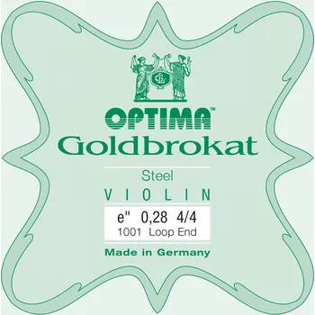Struna pro kytaru a smyčcový nástroj Optima Optima struny pro housle Lenzner Goldbrokat ViolineE 0,28 S x-hart 4110
