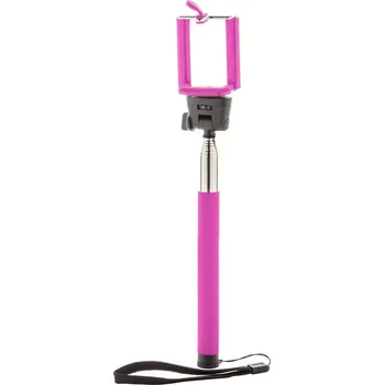 Selfie tyč Self teleskopická tyč na selfie foto - růžová - AP741483-25