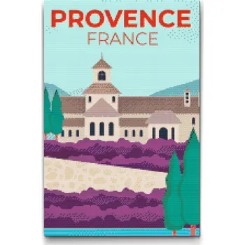 Diamantové malování Diamantové malování - Provence, Francie Velikost: 40x60cm, Rámování: Pouze srolované plátno, Diamanty: Kulaté