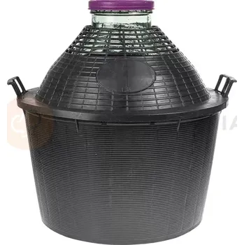 Demižon na víno 34 l s širokým hrdlem v plastovém košíku | BROWIN, 644134