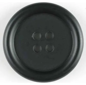 Knoflík Knoflík pánský černý mat 270591 - Černá, 15mm