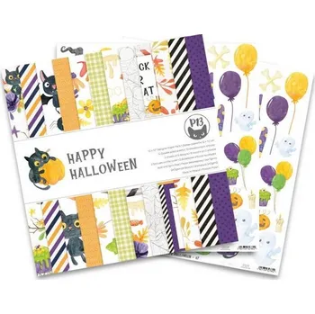 P13 sada oboustranně potištěných papírů 6x6" - Happy Halloween