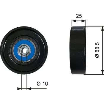 Vratná/vodicí kladka, klínový žebrový řemen GATES T36605
