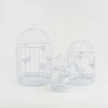 Kovová klec s motýli - sada 3ks