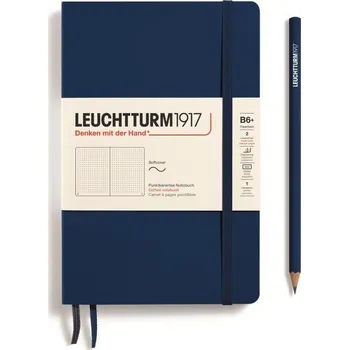Blok Leuchtturm1917 Zápisník Navy Softcover B6+ tečkovaný