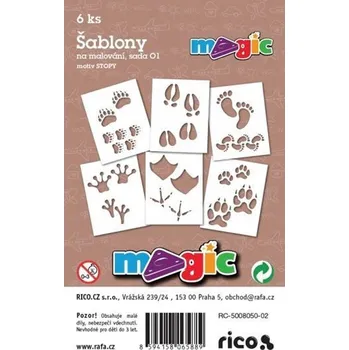 MAGIC papír šablony na malování STOPY
