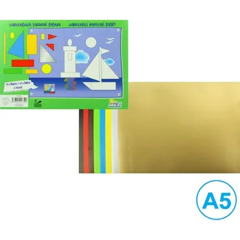 Kancelářský papír Papír barevný složka A5 mix, 8l samolepící