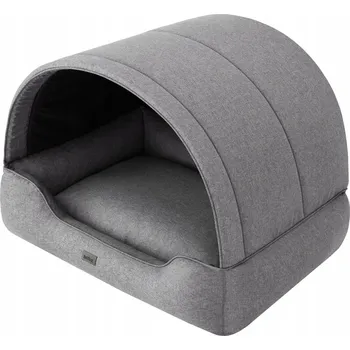 Pelíšek pro psa Doggy bouda pro psa šedá 47 cm x 60 cm