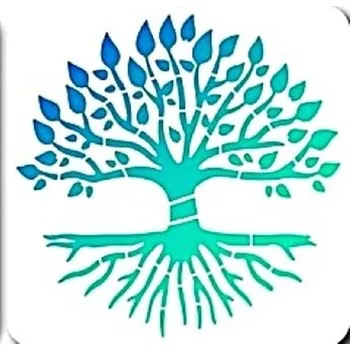 Plast. šablona, STROM 3, 18x18 cm, 1ks