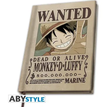 Blok One Piece Zápisník A5 - Wanted Luffy