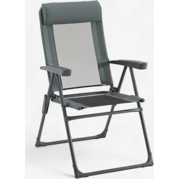 Zahradní nábytek QUECHUA Kempinkové skládací a polohovací křeslo Comfort BEZBARVÁ