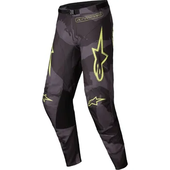 Moto kalhoty kalhoty RACER HOLLOW, ALPINESTARS (tmavá camo/žlutá fluo) 2025 Velikost: 32