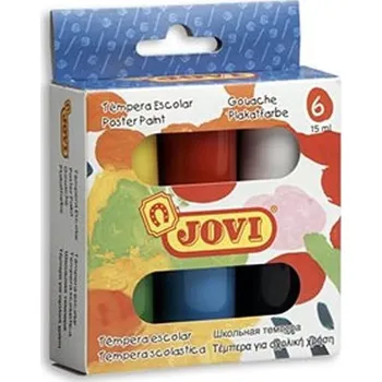 Výtvarná barva JOVI temperové barvy 6x15ml v kelímku