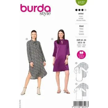 Volný čas Střih na dámské šaty 6127 Burda -