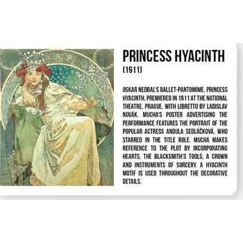 Dekorativní magnet Magnet Alfons Mucha - Princezna