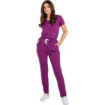 Zdravotnický oděv Fialový zdravotnický set - strečový - dámský | drinuniforma.cz