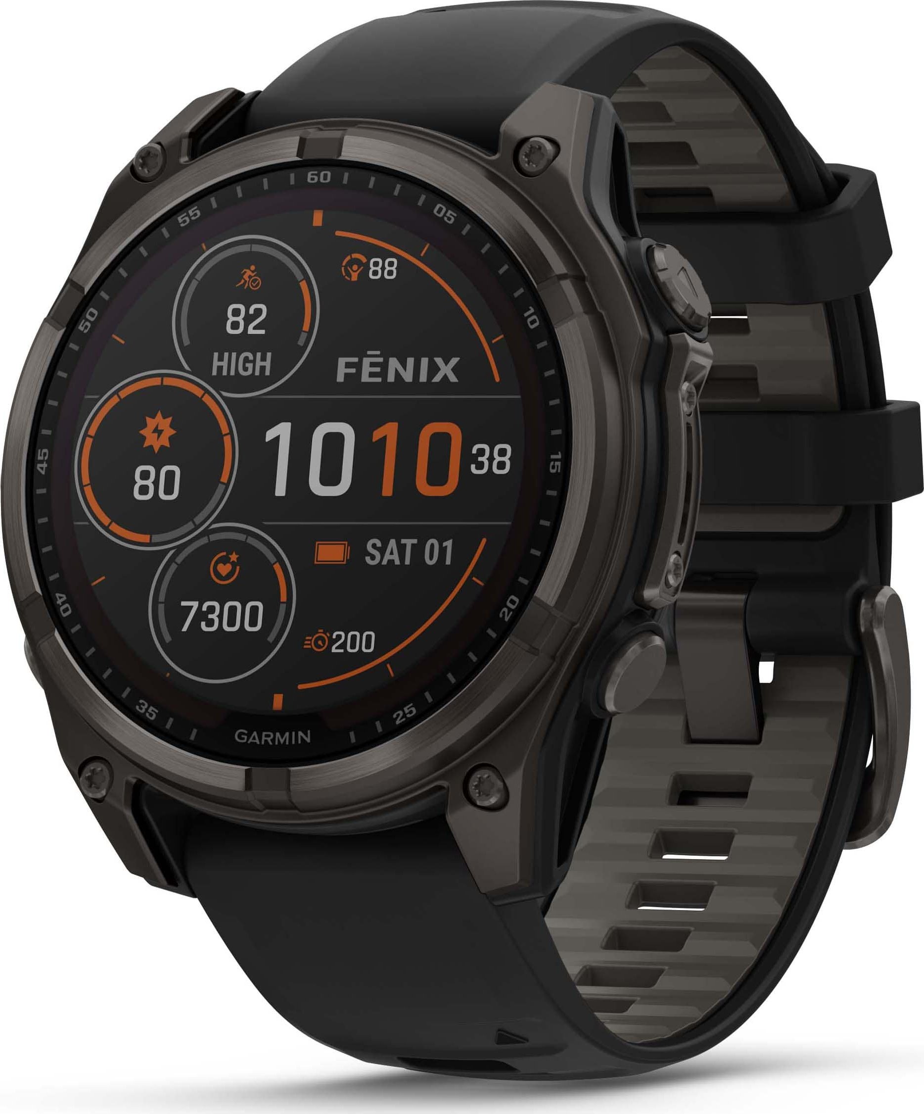 Garmin Fenix 8 – 47 mm, Solar, Sapphire, Carbon grey DLC titanium s Black/Gray 010-02906-11
