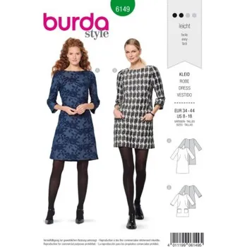 Střih na šaty Burda 6149 -