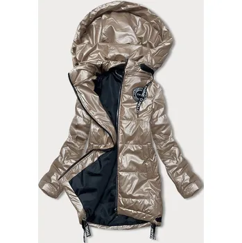 Béžová dámská bunda s odepínací kapucí (B8086-101) odstíny béžové XL (42)