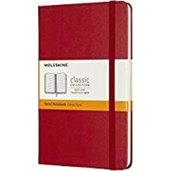 Umění Zápisník Moleskine - tvrdé desky, M, linkovaný - červený