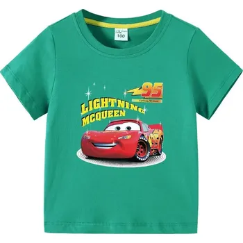 Dívčí tričko Dětské tričko CARS Lightning McQueen (mix barev) Barva: zelená, Velikost: 150