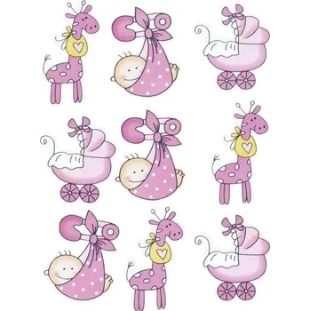 Výtvarná sada Dřevěné ozdoby 2 -3 cm - baby růžové