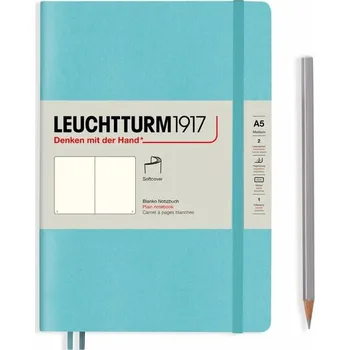 Blok Zápisník Aquamarine, Softcover, Medium, 123 p.A5, čistý