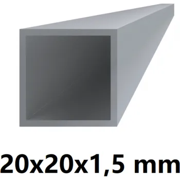 Stavební profil Hliníkový čtvercový jokl 20x20x1,5 mm