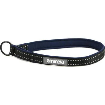Obojek pro psa Aminela obojek polostahovací Sport & City 42cm + 5cm, námořnická modrá/černá