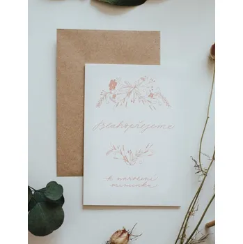 Be Nice EKO Přání Narození dítěte - Holčička