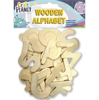 Výtvarná sada Docrafts Dřevěné výřezy - Abeceda 26 ks