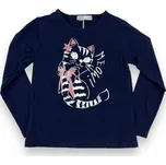Sezon Dívčí trička s dlouhým rukávem MEOW Barva: Modrá, Velikost: 116