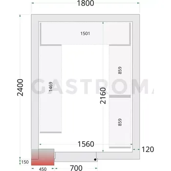 Panely ke stavebnicovým boxům s 120 mm izolací | TEFCOLD, CR 180x240x220