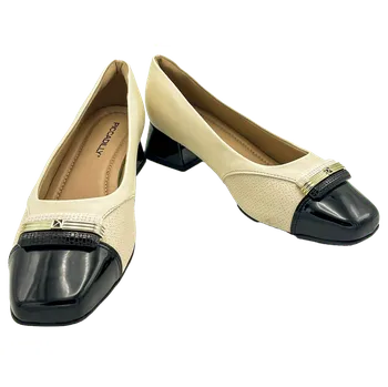 Dámské lodičky PICCADILLY - Dámské lodičky, Clas - Sapato, White-Nappa-Black Velikost: 42