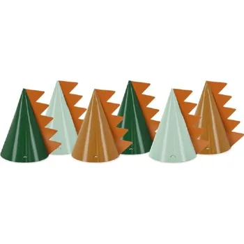 Party dekorace PartyDeco Party čepičky Dinosauři mix - 6ks