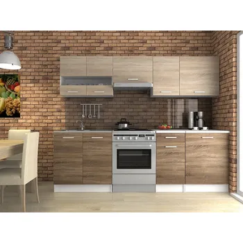 Kuchyňská linka FALCO Kuchaňská linka Luigi III 180/240 sonoma/sonoma tabaco