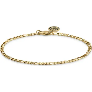Náramek Essentials | 2mm řetízkový náramek figaro zlaté barvy - Lucleon