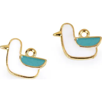 Přívěsek Kovový přívěsek / taháček na zip zvířátko Varianta: 4 (81635) bílá ptáček, Balení: 2 ks