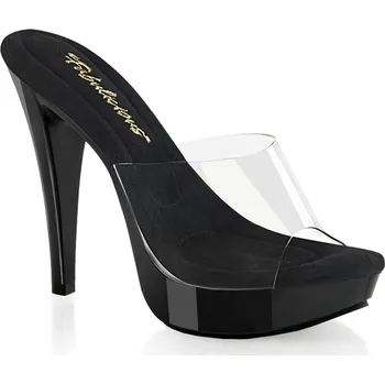 Dámské erotické boty Pleaser Cocktail-501 Clr/Blk Velikost 37