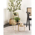 3patrový stojan na rostliny béžový železný 21 x 42 x 60 cm interiér kovový květináč moderní průmyslový styl stojící květináč dekorace Beliani