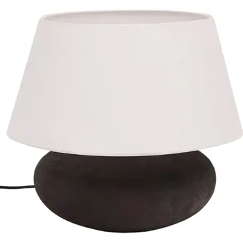 Lampička Černobílá kovová stolní lampa Kave Home Nessi