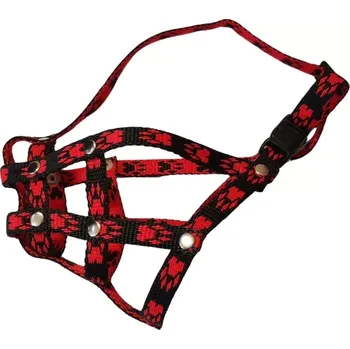 Náhubek pro psa Palkar nylonový náhubek pro Mopse vel. 1 černo-červená