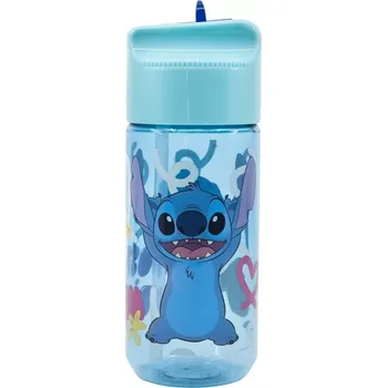Láhev Stor Tritanová láhev na pití 430 ml Stitch Palms modrá 