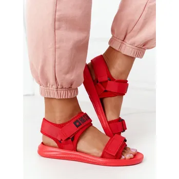 Dámské sandále Dámské Sportovní Sandály Big Star HH274A024 Barva: Červená, Velikost: 37