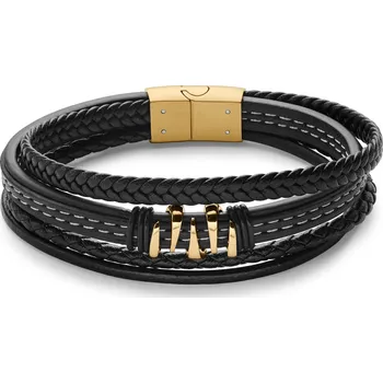 Náramek Náramek dračí spár zlaté barvy z&nbsp;umělé kůže - Lucleon