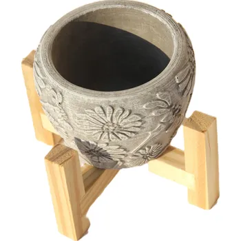 Obal na květináč Květináč beton se stojánkem 13 cm