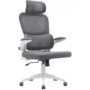 Kancelářské křeslo RENARD - tmavě šedá/bílá - SLEVA 3% s kodem radost25